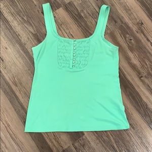 Stem Turquoise Button Front Tank Size M